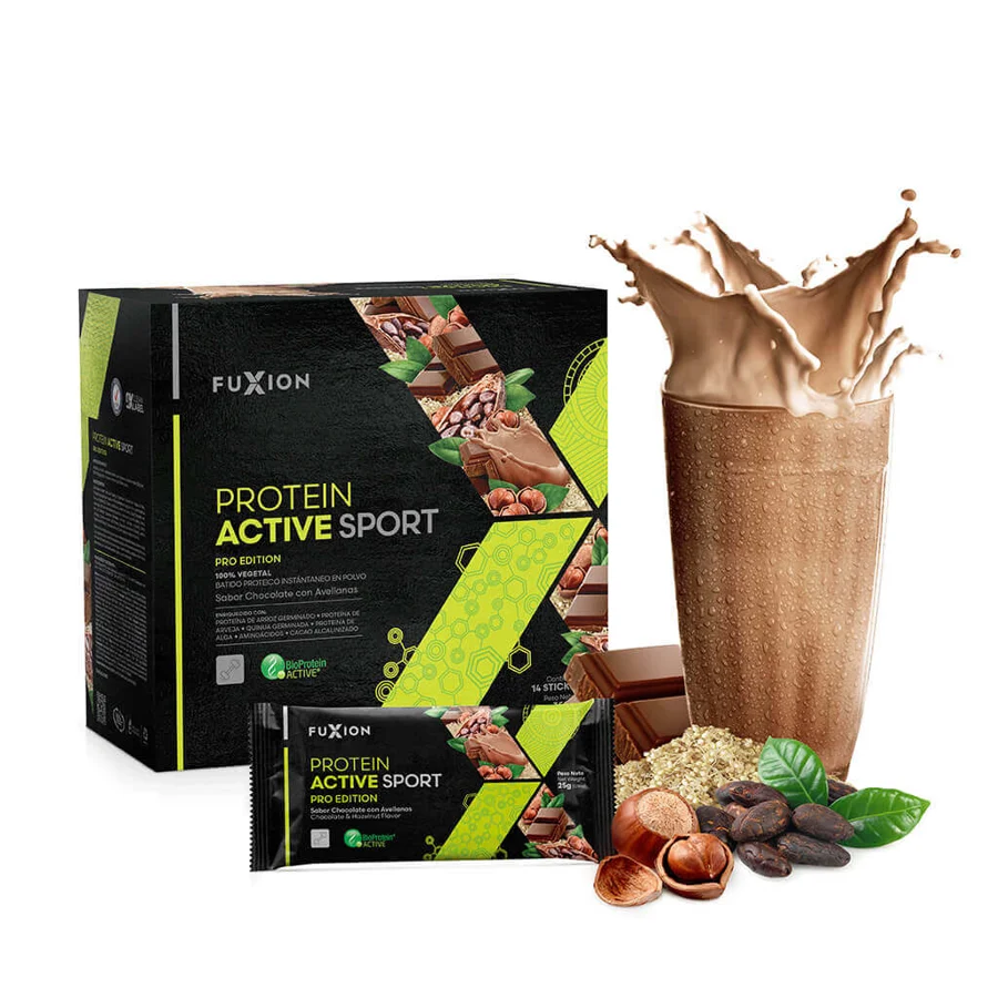 Protein Active Sport - Chocolate con Avellanas — 14 sticks x 25 g